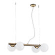 Lustra moderna, alama patinata, abajururi din sticla alba, 4xE14/40W, Osso 02914 W4 PAT, Lemir